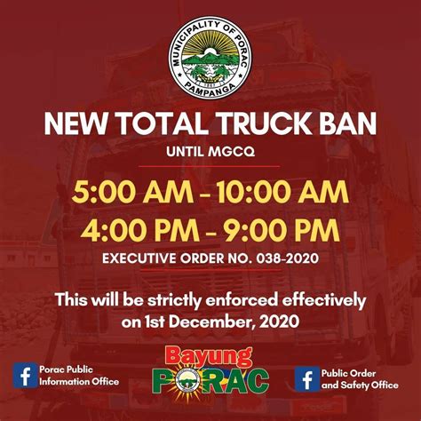 truck ban in baguio city 2023